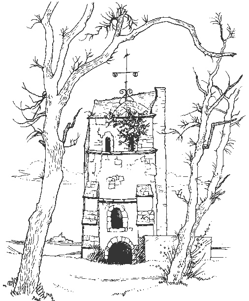 Sketch of Old St Helen's Church on the Duver