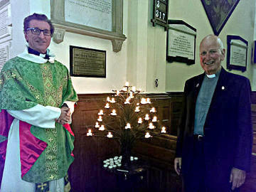 Photograph of Memorial Votive Candle Holder at St Helen's 9 October 2016