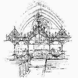 St Peter's Wrought Iron Chancel Arch Screen Drawing of St Peter's Wrought Iron Chancel Arch Screen