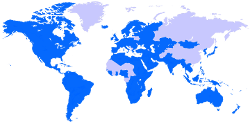 Map of the Worldwide Anglican Communion