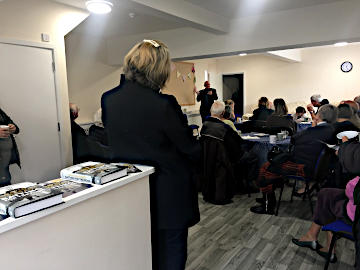 Photograph taken during celebration of publication of Andrew Bradstock's biography of David Sheppard November 2019