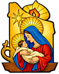 Depiction of Virgin Mary and Baby Jesus