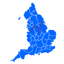 The Provinces of Canterbury and York Drawing Showing the Provinces of Canterbury and York