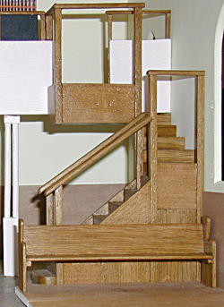 Photograph of model of Church showing new stairs